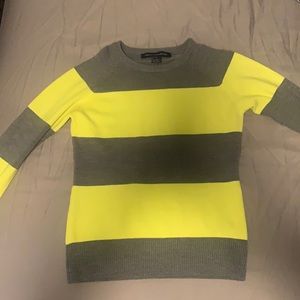 Neon yellow and grey crew neck sweater. Worn once. Very soft fabric.